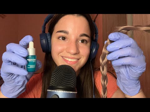 ASMR te preparo para dormir ~ skincare, pelito y más 