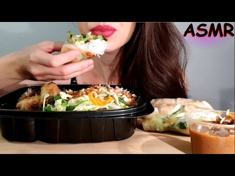 ASMR | Eating Spring Rolls With Shrimps And Deep Fried Rolls | No Talking | Lady M. ASMR