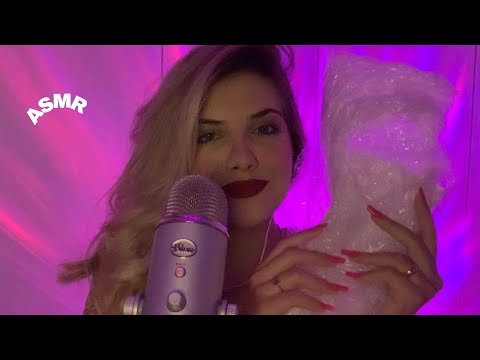 ASMR explorando um GATILHO NOVO com PLÁSTICO BOLHA!!