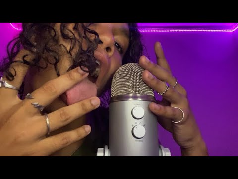 ASMR PURE MOUTH SOUNDS FAST AND AGGRESSIVE + SPIT PAINTING 🎨🤤