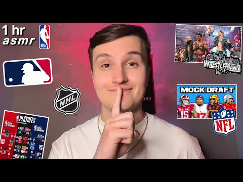 ASMR | 1 HOUR Whisper Ramble on ALL Things Sports (nba playoffs, wrestlmania, nfl mock draft)