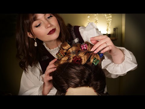 ASMR Whoville Grinch Inspired Wig Styling - Hair Brushing 💇‍♀️🎄