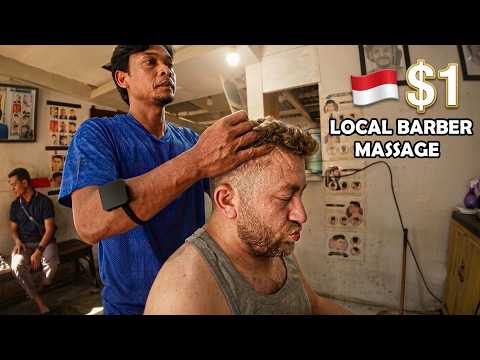 $1 MASSAGE FROM A LOCAL BARBER + CRACKS + ASMR head,scalp,back,face,neck,ear,back,arm,palm Massage