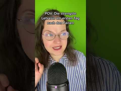 POV: Die strengste Lehrerin am ersten Tag nach den Ferien #asmr