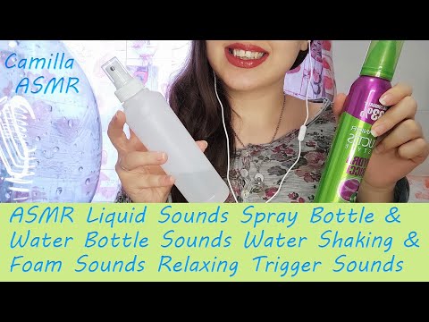 ASMR Liquid Sounds Spray Bottle & Water Bottle Sounds Water Shaking & Foam Sounds Relaxing Trigger