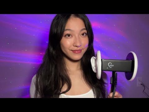 ASMR Soft Ear to Ear Whispers 👄 Trigger Words & Ear Tapping / Rubbing