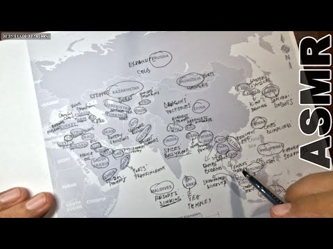 ASMR: Every Asian Nation Into Just Two Stereotypes Each | Stats & Facts | ASMR map tracing & whisper