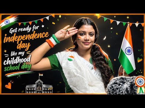 ASMR Getting Ready for Independence Day Like My Childhood School Days 🇮🇳❤️