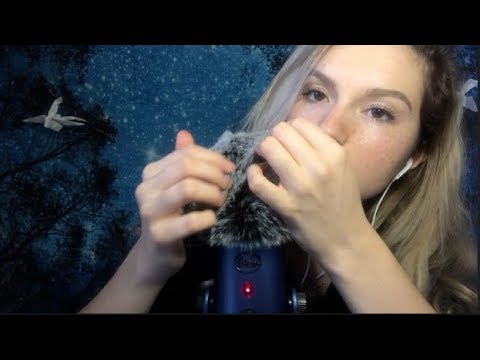 ASMR Kisses and Fluffy Mic Brushing // Whispering