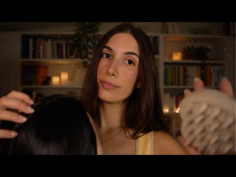 ASMR para Dormir 🌙 Déjame Cuidarte hasta que te DUERMAS 🤍 Masaje Capilar & Hair Sounds