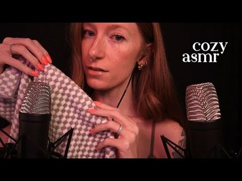 ASMR | Cozy, whispered rambles & towel sounds 💫 (Super soft, relaxing and sleepy)