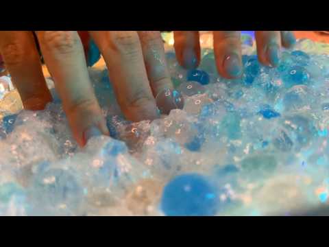ASMR | Crystal Gel Balls × Slime Crush | Oddly Satisfying Sounds🧊🧊