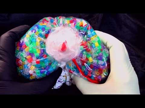 LATEX GLOVES ❤ Awesome sounds  with plastic  and beads❗ [[ASMR]]