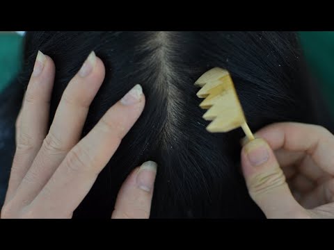 ASMR Attentive Scalp Check / Scalp Scratching Real Person For Relaxation