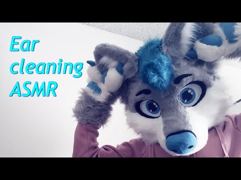 [Furry ASMR] Ear cleaning, inner and outer ear (talking)