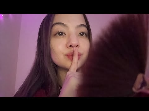 asmr ~ “shh, go to sleep” + mic brushing