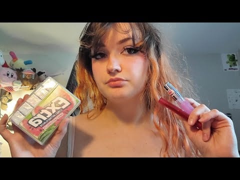Low Energy Lofi ASMR: Putting On Lipgloss and Chewing Gum