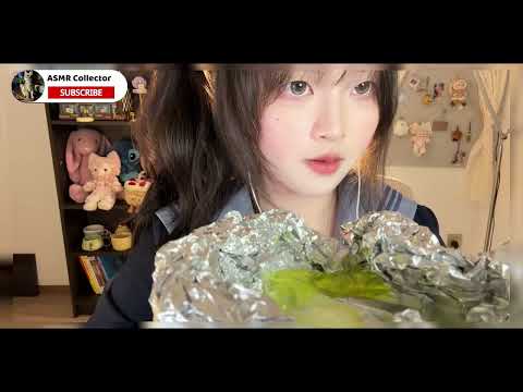 ASMR🎧｜How realistic is the sound of thunder and rain simulated by an effervescent tablet!