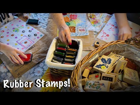 Crafts with the Family! (No talking) Wood blocks~Paper crinkles~Plastic ink cases~ASMR