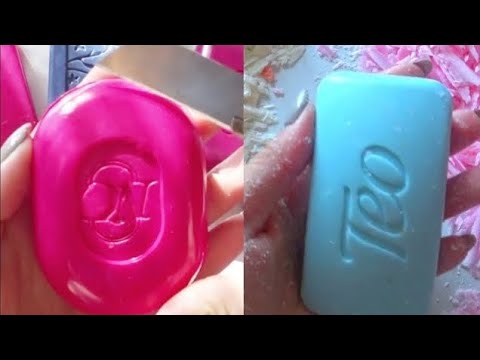 Dry Soap carving ASMR\ relaxing sounds\ No talking. Satisfying ASMR video\ Cutting soap