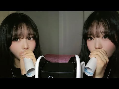 쌍둥이의 양쪽 귀 초근접 입소리 ASMR | 깊은 수면 유도 / 귀르가즘 주의⚠️