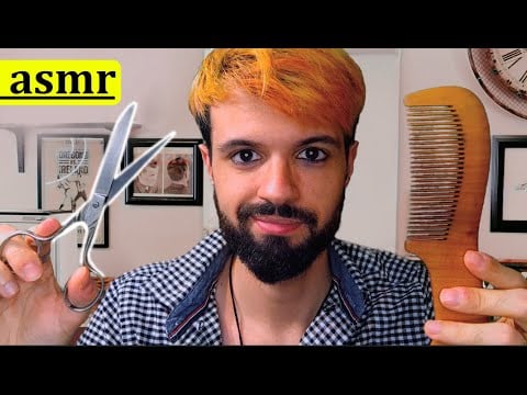Corte de pelo y afeitado | ASMR español, ROLEPLAY la barberia