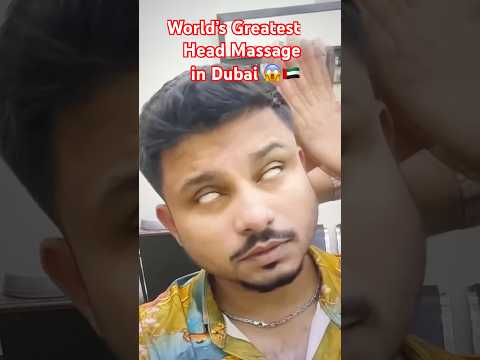 ASMR 😱 World's Greatest Head Massage in Dubai 🇦🇪 #shorts  #massage #trending #viral #barber