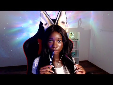 ASMR | Many Nibbling Sounds  (spoolie, pen noms,unicorn brush)✨