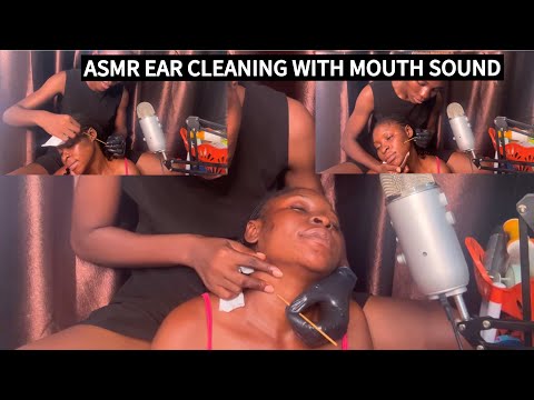 Asmr Relaxing Ear Cleaning Massage with Chest and shoulder massage Hair Scratching & Mouth sound
