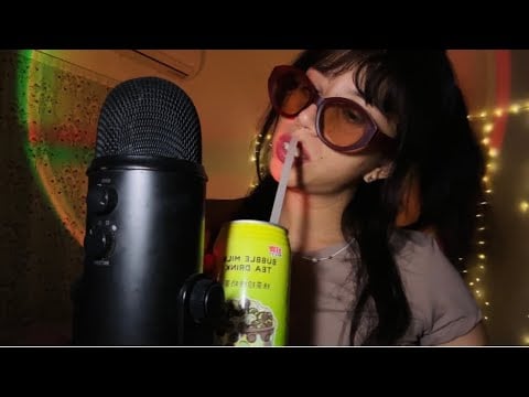 ASMR tomando bobba de matcha 🍵 + platica de girls 🎀 