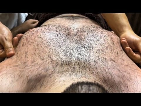 ASMR Hairy Man Chest Massage & Relaxing Face & Head Massage