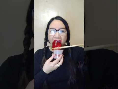EATING RED JELL-O #mukbang #viral #shortsfeed #food #eatingshow #everyone #asmr #jello #foodie