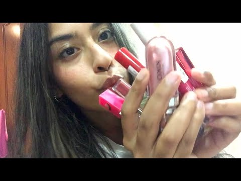 Trying lipglosses on you ASMR 