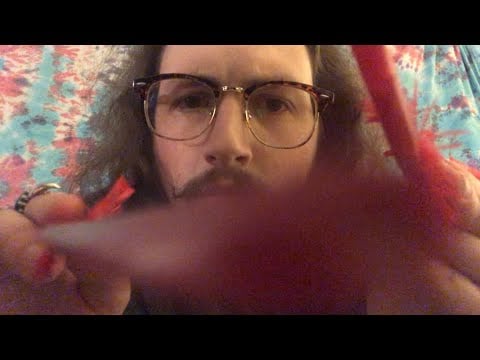ASMR Feather Tapping and Brushing (lens tapping trigger)
