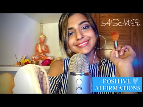 HINDI ASMR | Ear-to-Ear Positive Affirmations For 2021 + Visual Triggers