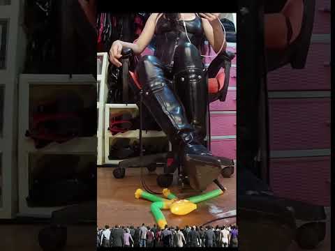 GIANTESS BOOTS GODDESS in LEATHER Testing Her BOOTS