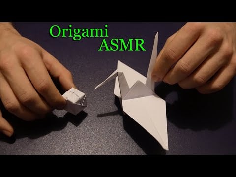 ASMR Origami, Paper Crane and Paper Box | Focused task, Paper sounds and visual triggers