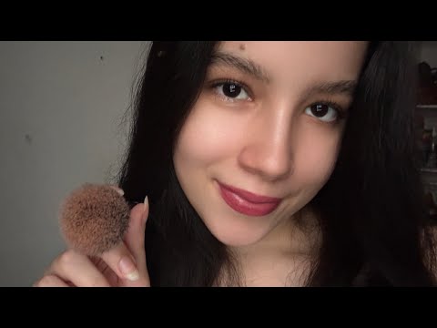 ASMR CASEIRO E CALMO PARA TE RELAXAR 🩷 (tapping + sons de boca + conta gotas + pincel)