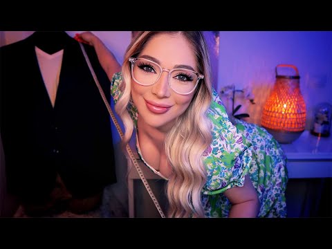 ASMR Super Personal Tailor 💚 Measuring You For A Suit (Face Measuring, Personal Attention)