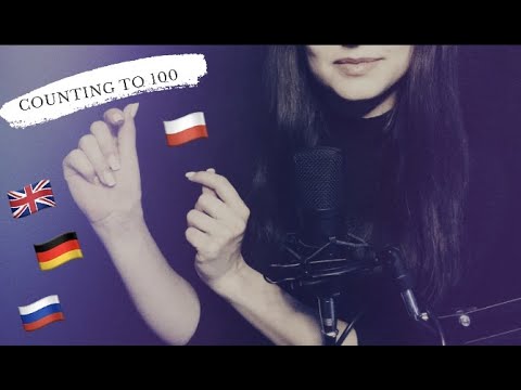 ASMR Whispering | Counting to 100 in different languages + Hand Movements 💤