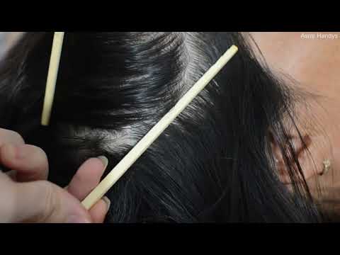 ASMR Hair Sounds With Hair Parting, Hair Combing For Reduce Anxiety, Stress
