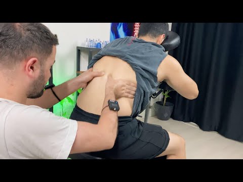 ASMR Massage Chair Male - Back + Arm + Neck