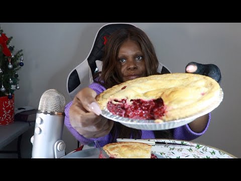 Trying WholeFoods Cherry Pie ASMR Eating Sounds