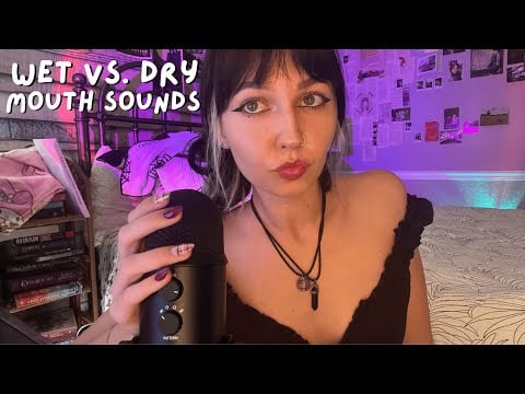 ASMR Wet vs. Dry Mouth Sounds 💋🎙️Which Trigger is More Tingly?