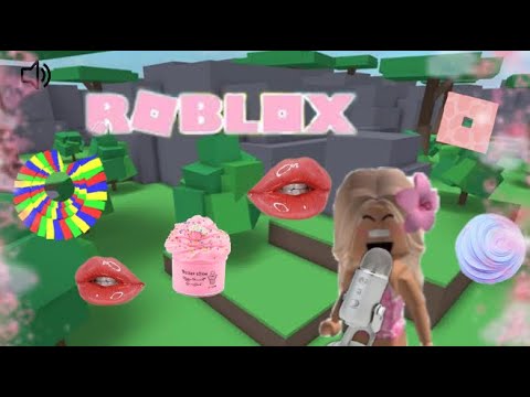 ASMR trigger words and slime sounds!|| playing obby