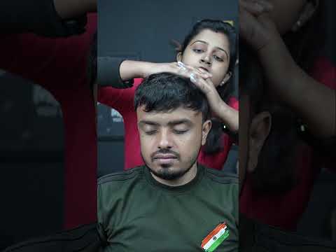 Head And Ear ASMR Massage By Lady Barber #shorts