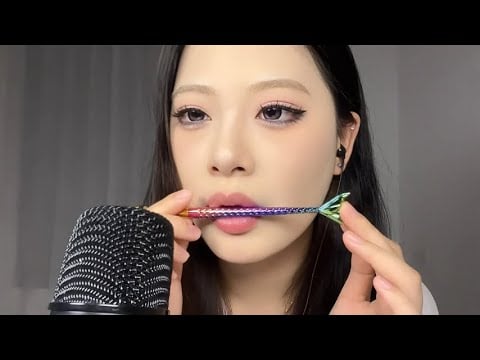 ASMR Mouth Sounds No Talking – Honeycomb Spoon, Plastic Tube, Brushes & Sleep Triggers