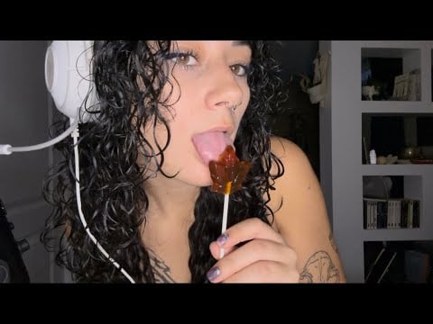 ASMR lollipop eating sounds 🍭