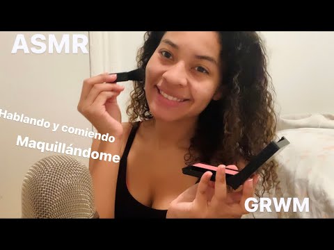 ASMR Espanol - MAQUILLANDOME, HABLANDO Y #comiendo Sandia con #tajin y #chamoy