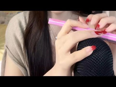 ASMR Roleplay | Cosplay Girlfriend 👂 Accent + Long Nails Scratching + Mouth Sounds Ear to Ear